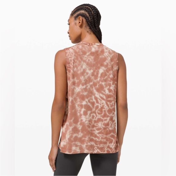 Lululemon All Yours Tank in Marmoleado Tie Dye Ancient Copper Size 8 / 10 - Picture 2 of 8